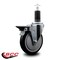 Service Caster 5'' Black Poly Swivel 1-1/4'' Expanding Stem Caster with Brake SCC-EX20S514-PPUB-BLK-PLB-114 - alternate 3